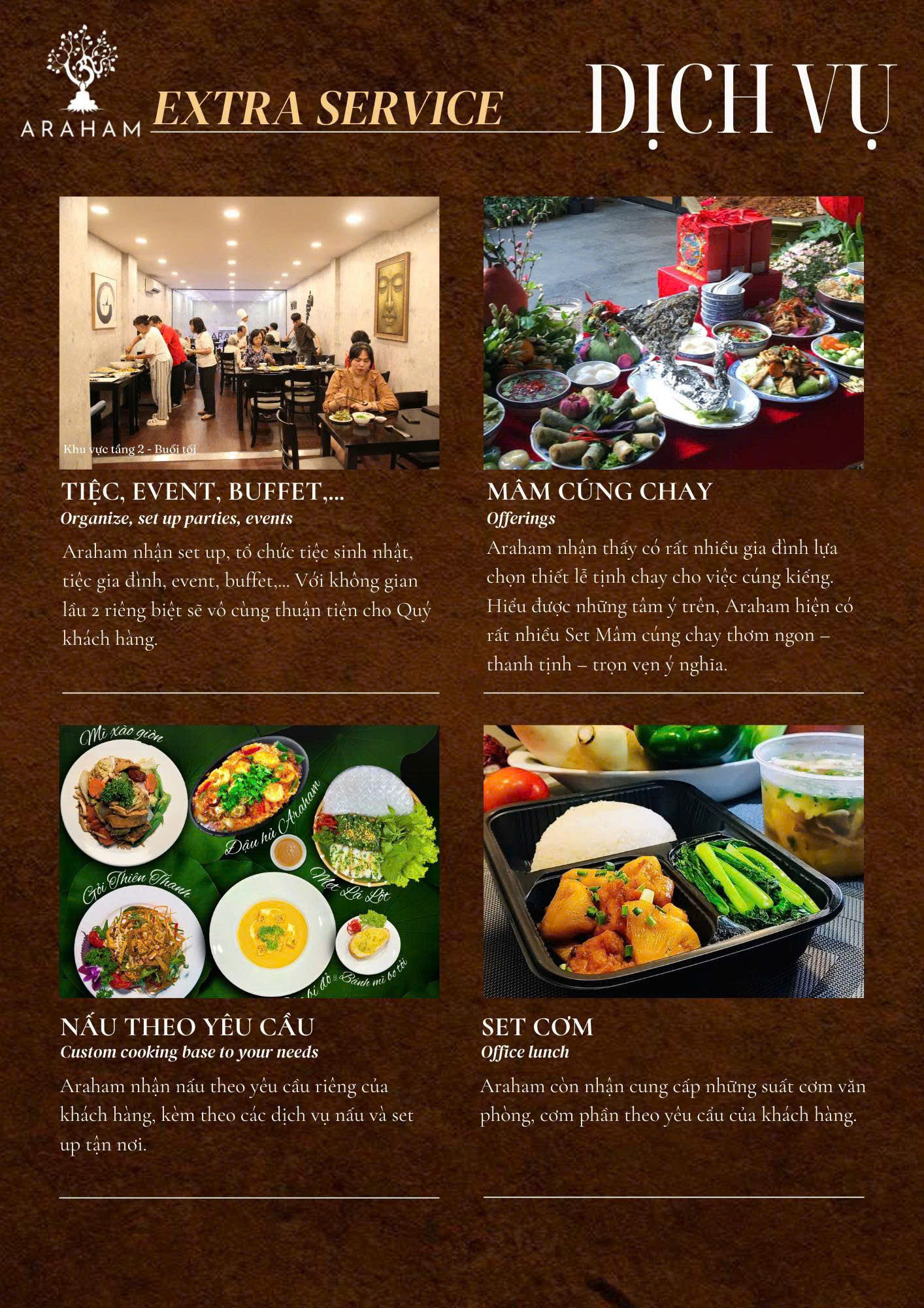 Menu Chay Araham - Cao Thắng 2 