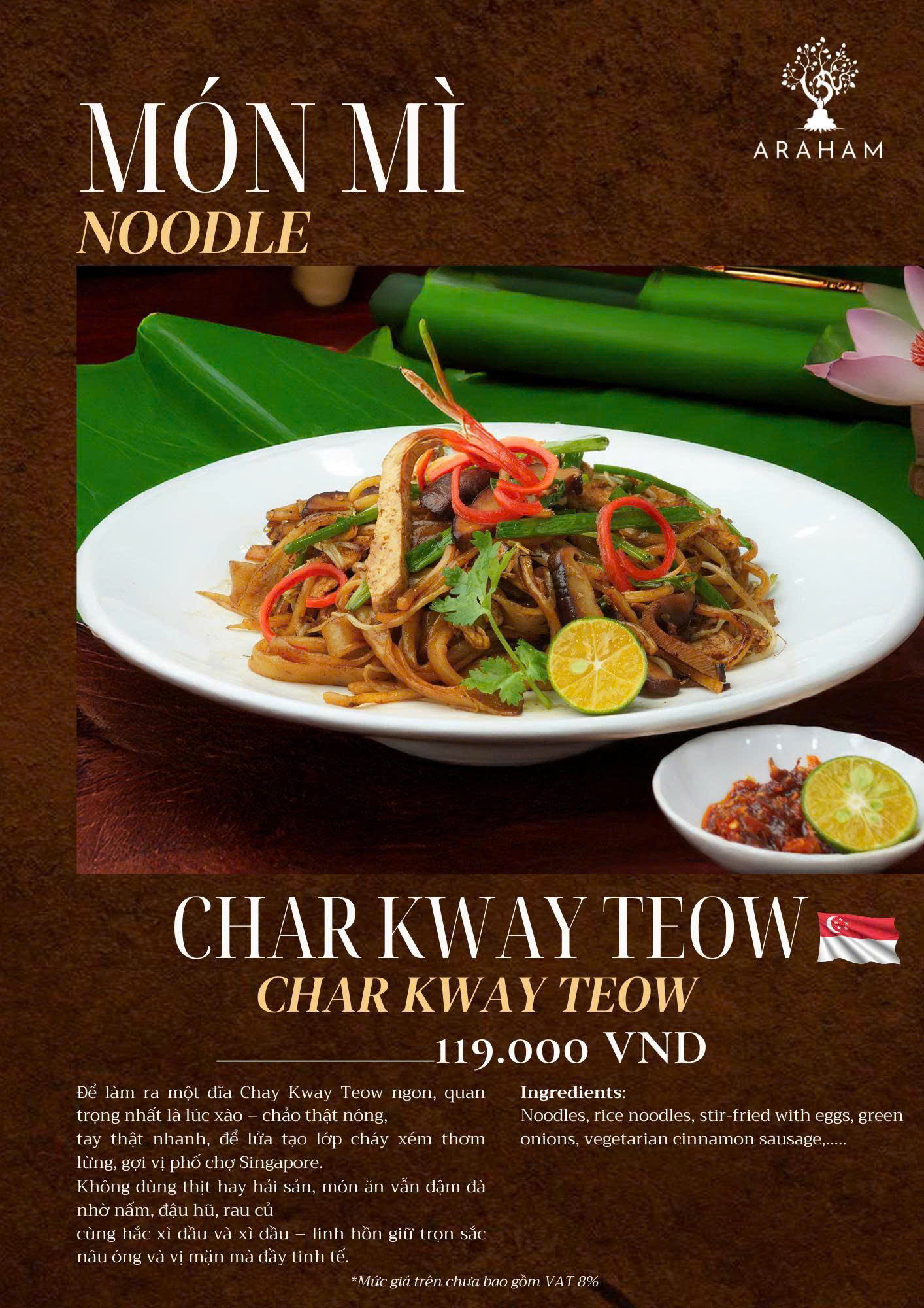 Menu Chay Araham - Cao Thắng 3 