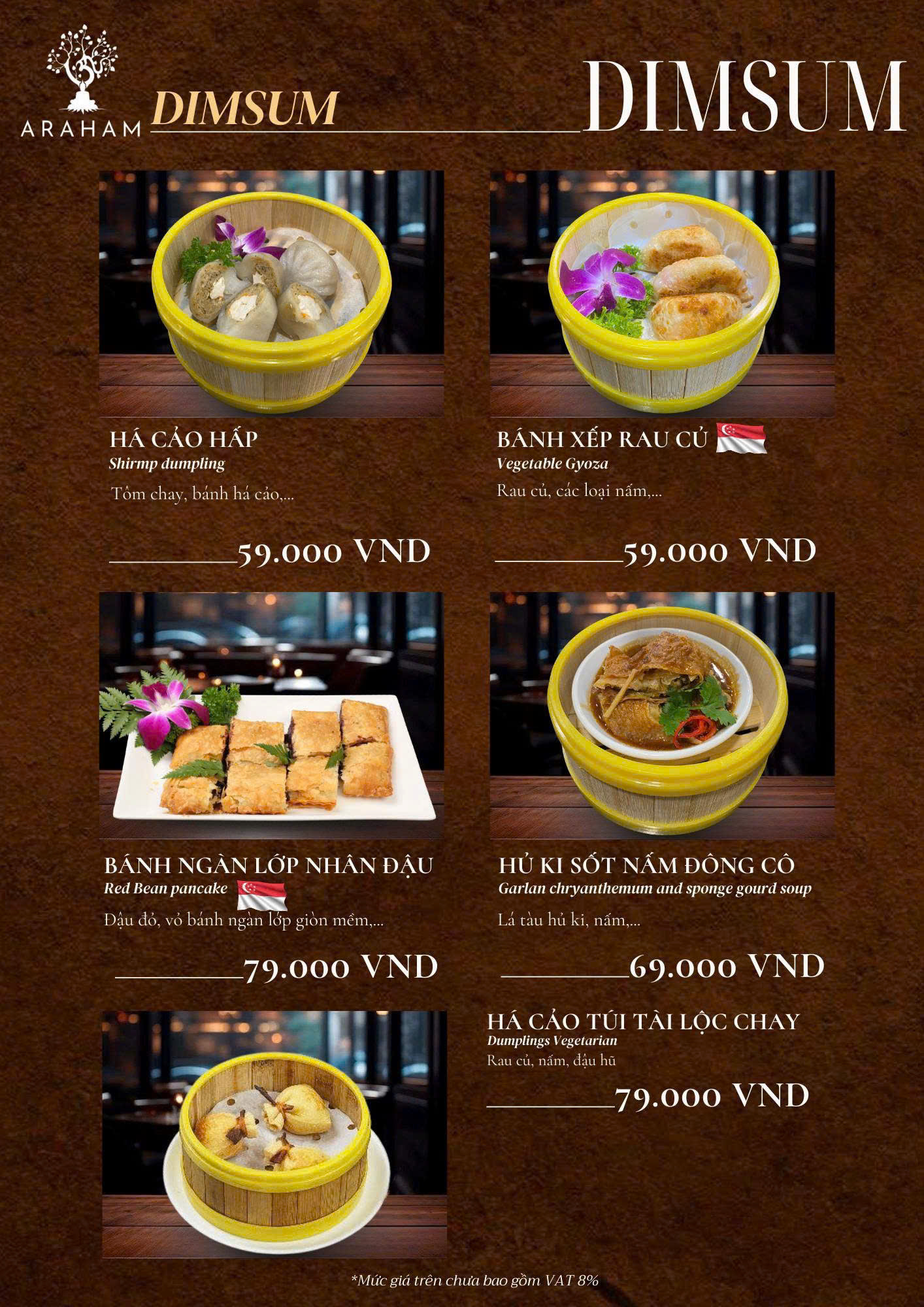 Menu Chay Araham - Cao Thắng 8 