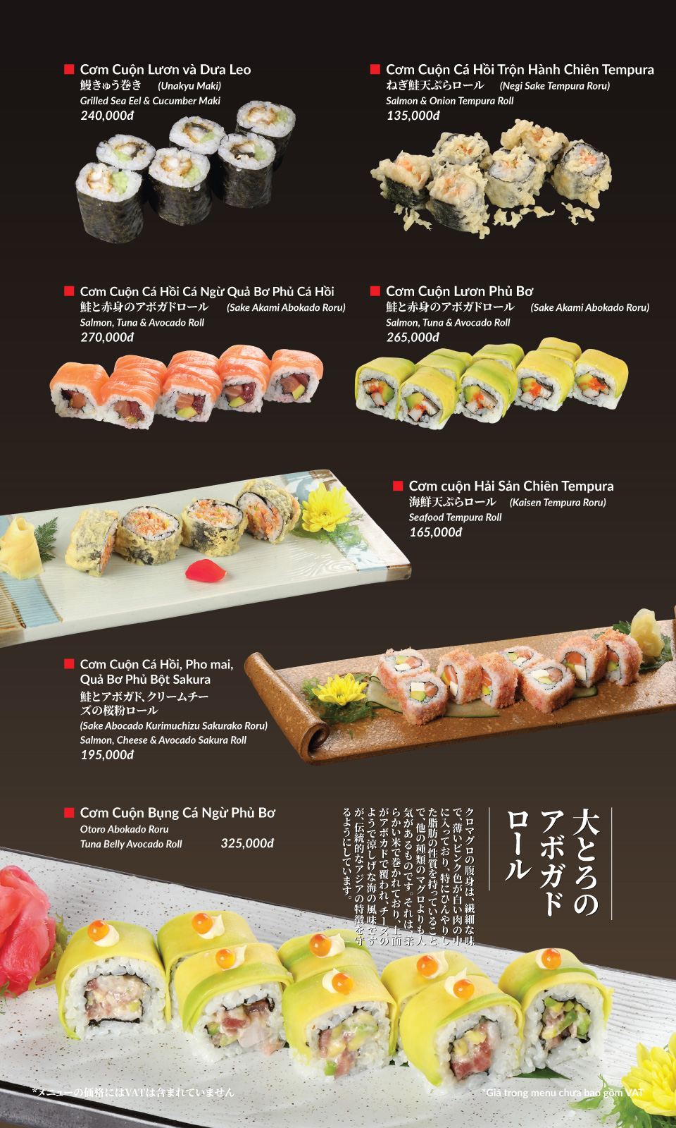 Menu Hatoyama - Vạn Phúc 23 