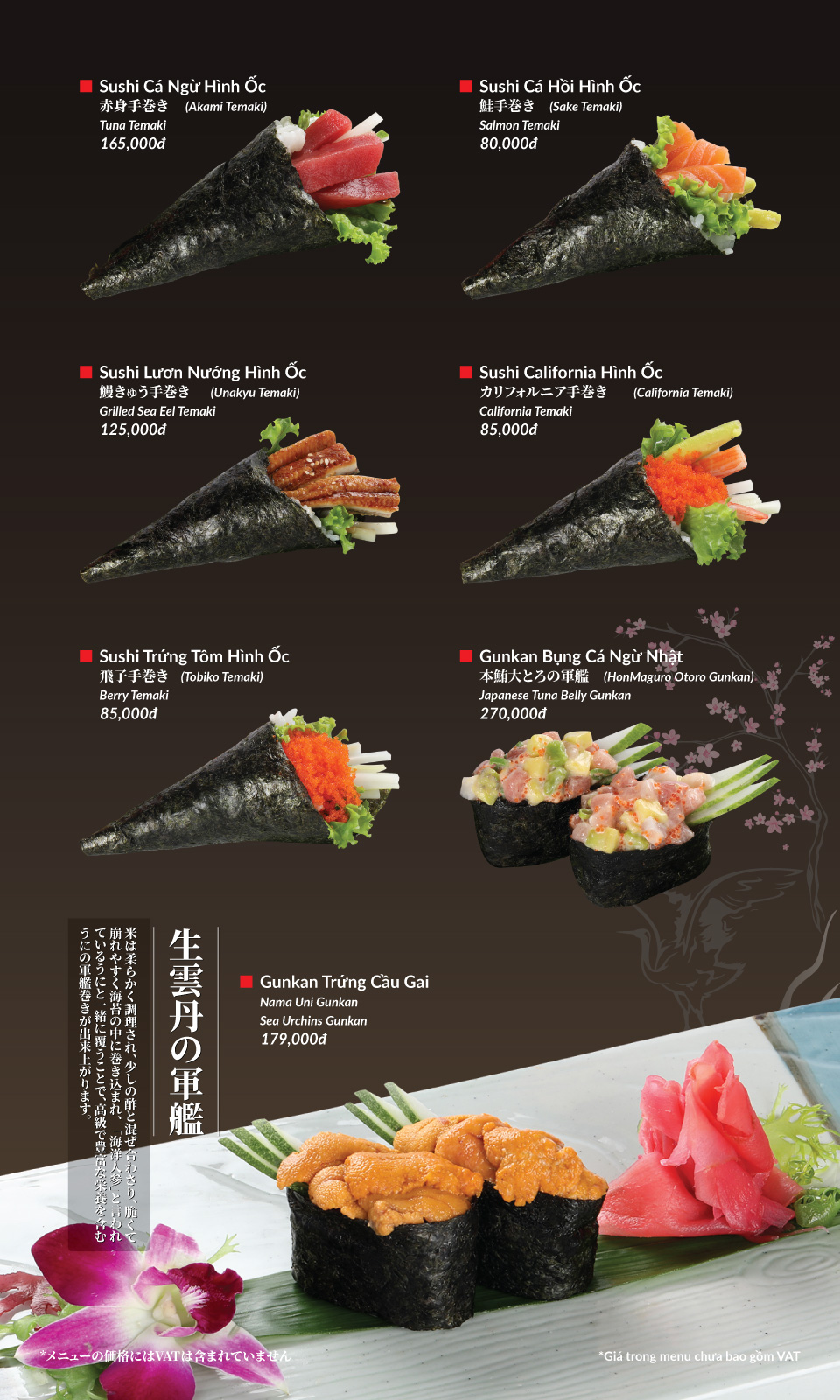 Menu Hatoyama - Vạn Phúc 26 