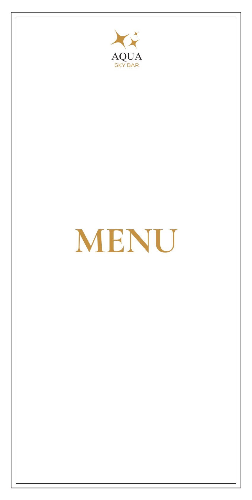 Menu Aqua Sky Bar - La Siesta Premium Saigon Central - Lê Anh Xuân 3 