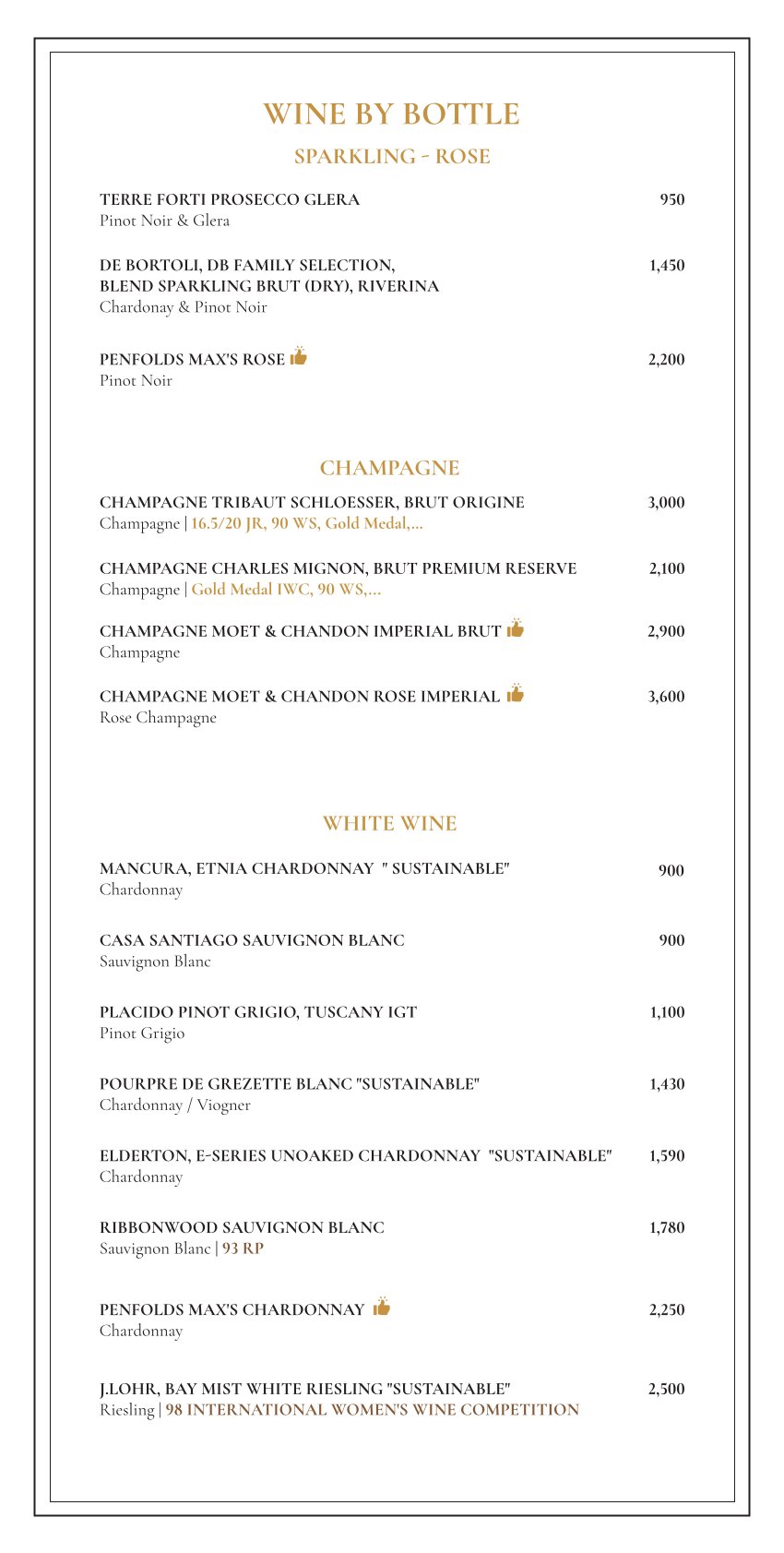 Menu Aqua Sky Bar - La Siesta Premium Saigon Central - Lê Anh Xuân 5 