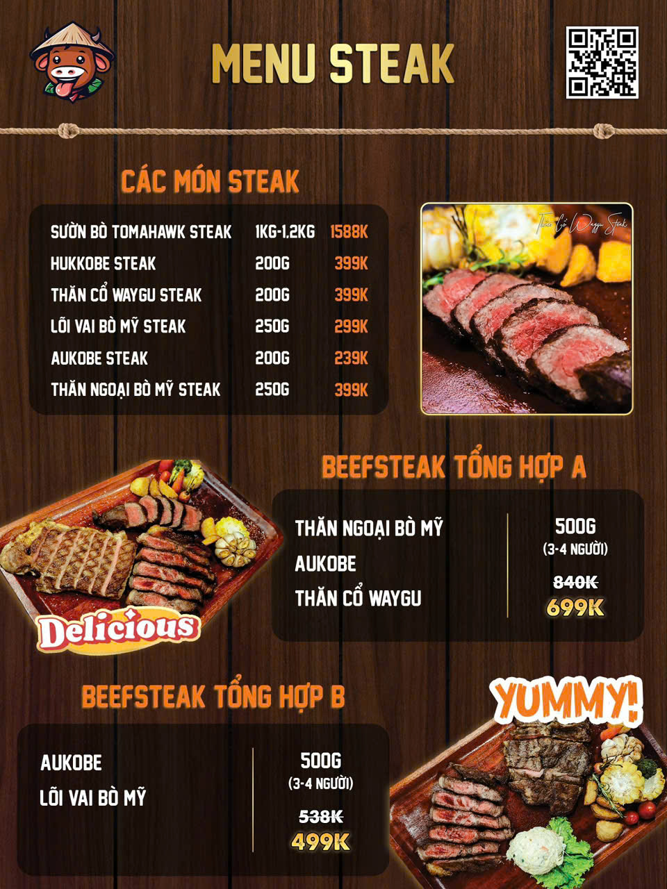 Menu Thế Giới Bò - Vĩnh Khánh 3 