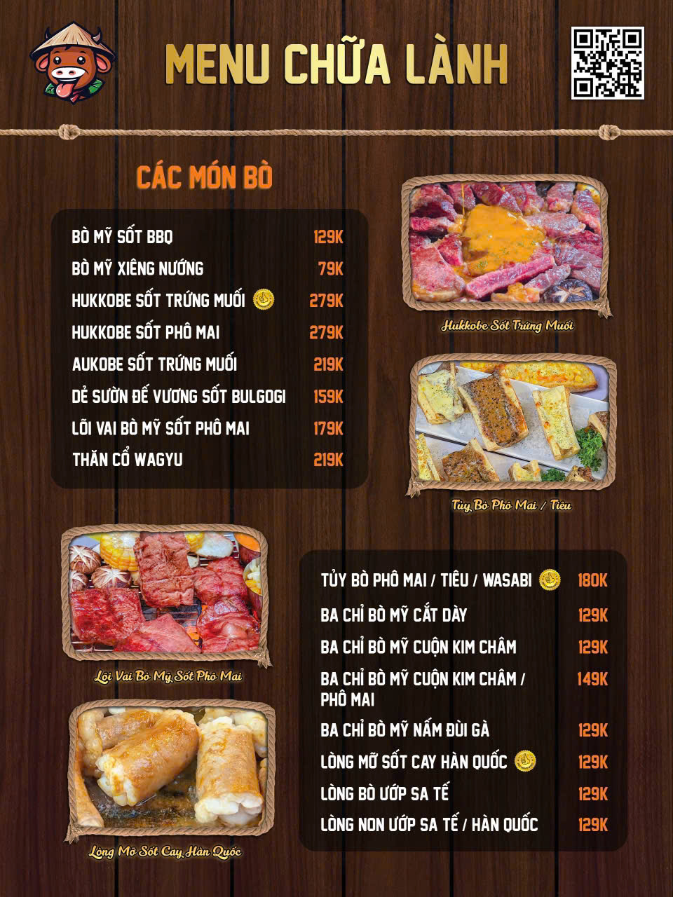 Menu Thế Giới Bò - Vĩnh Khánh 5 