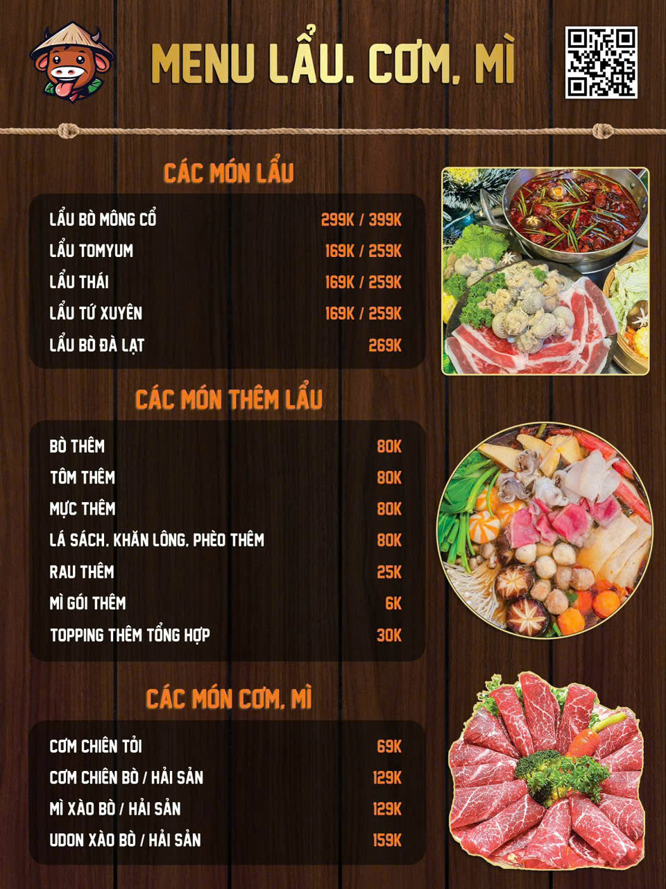Menu Thế Giới Bò - Vĩnh Khánh 7 