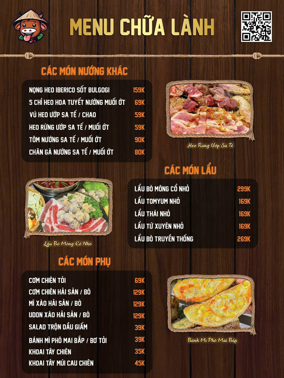 Menu Thế Giới Bò - Vĩnh Khánh 8 