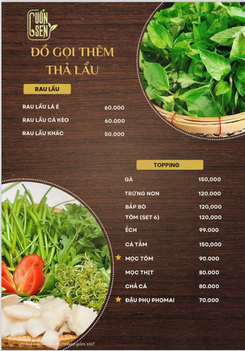 Menu Cuốn Sen - Nguyễn Văn Lộc 1 