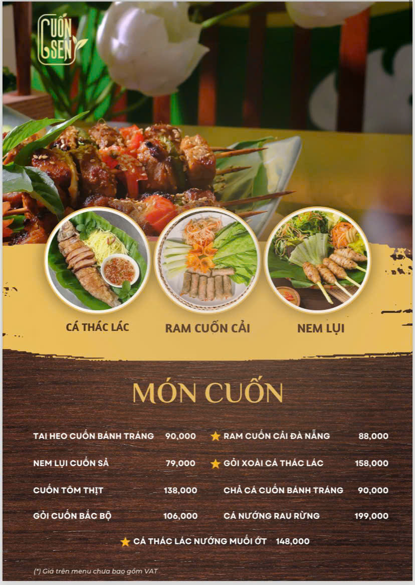 Menu Cuốn Sen - Nguyễn Văn Lộc 4 