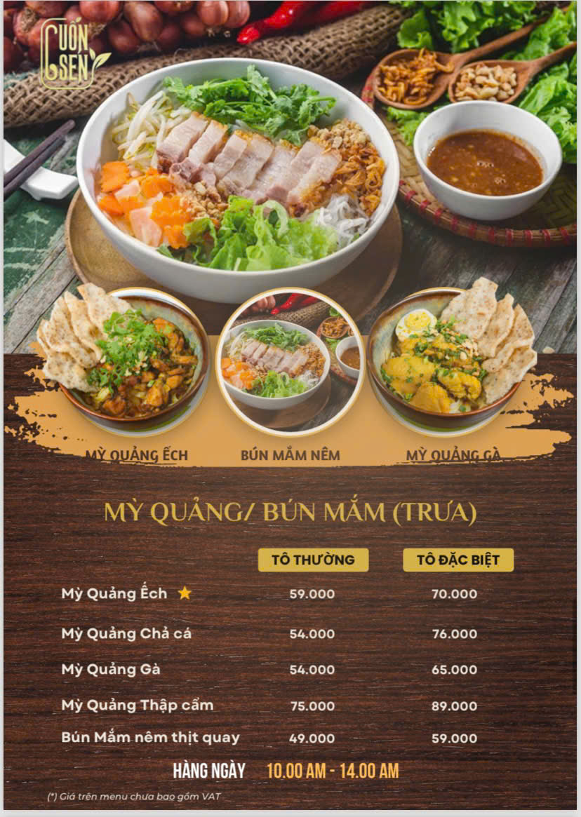 Menu Cuốn Sen - Nguyễn Văn Lộc 5 