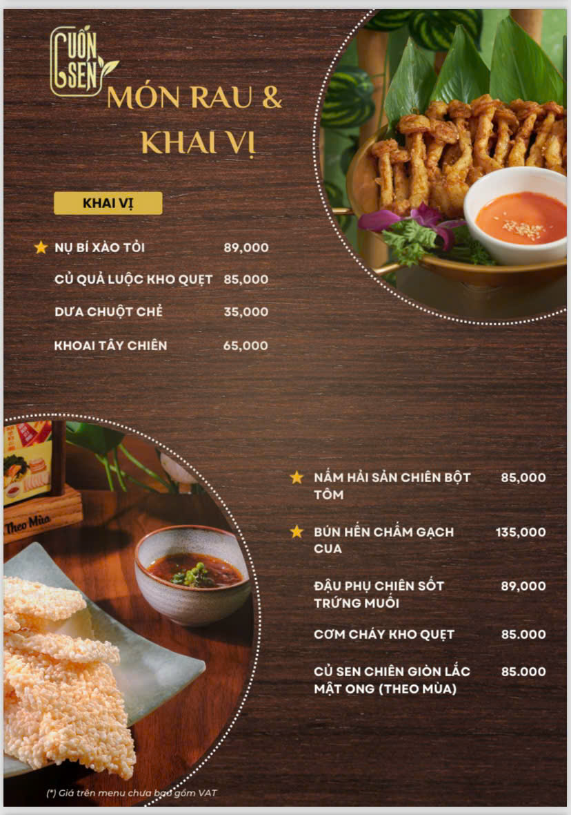 Menu Cuốn Sen - Nguyễn Văn Lộc 6 