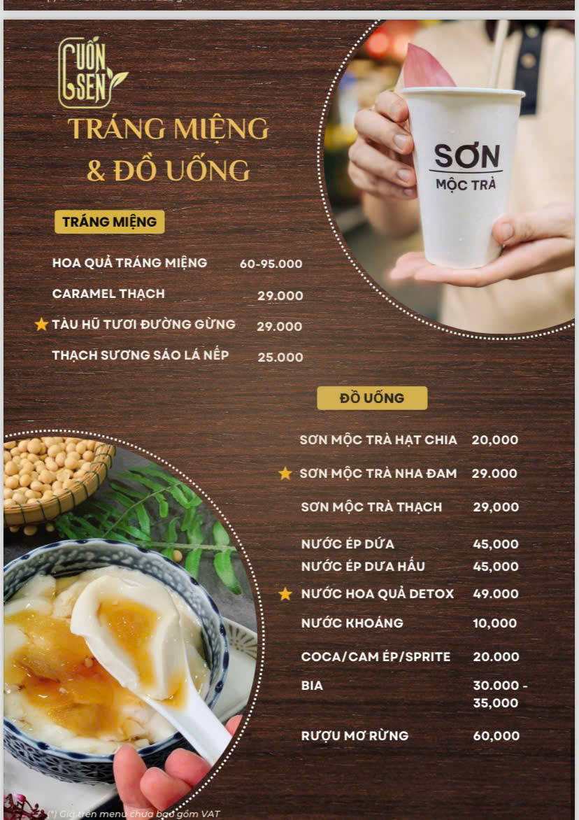 Menu Cuốn Sen - Nguyễn Văn Lộc 7 