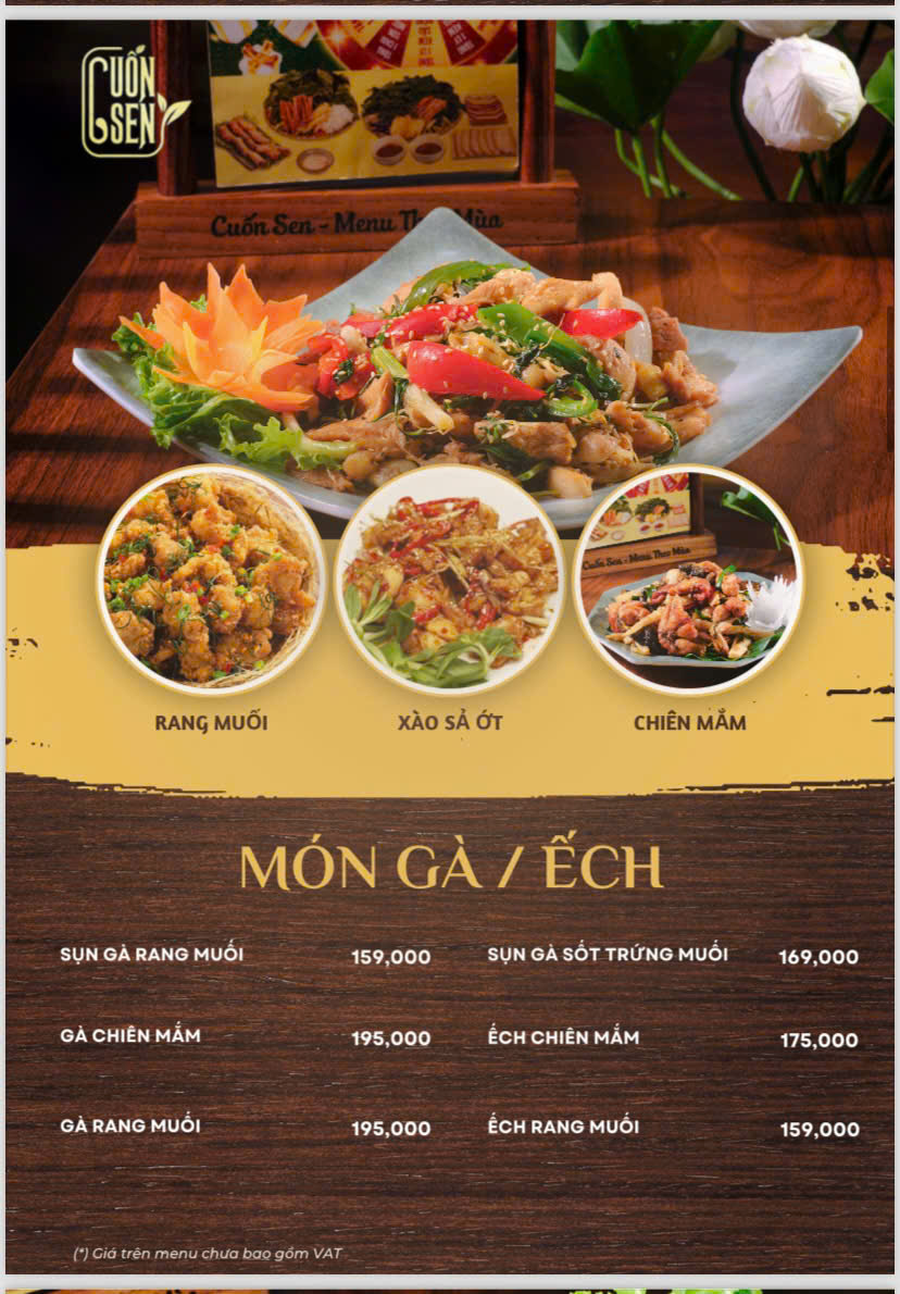 Menu Cuốn Sen - Nguyễn Văn Lộc 8 