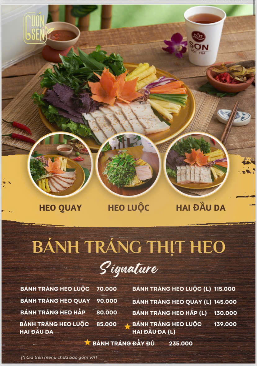 Menu Cuốn Sen - Nguyễn Văn Lộc 9 