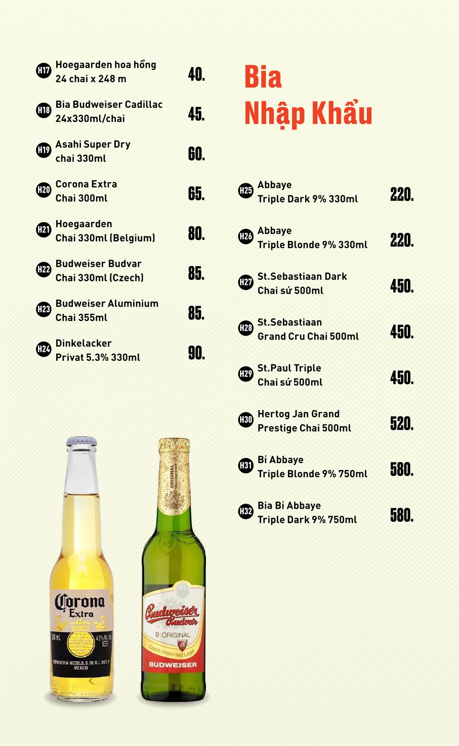 Menu Vuvuzela - Trần Thái Tông 7 