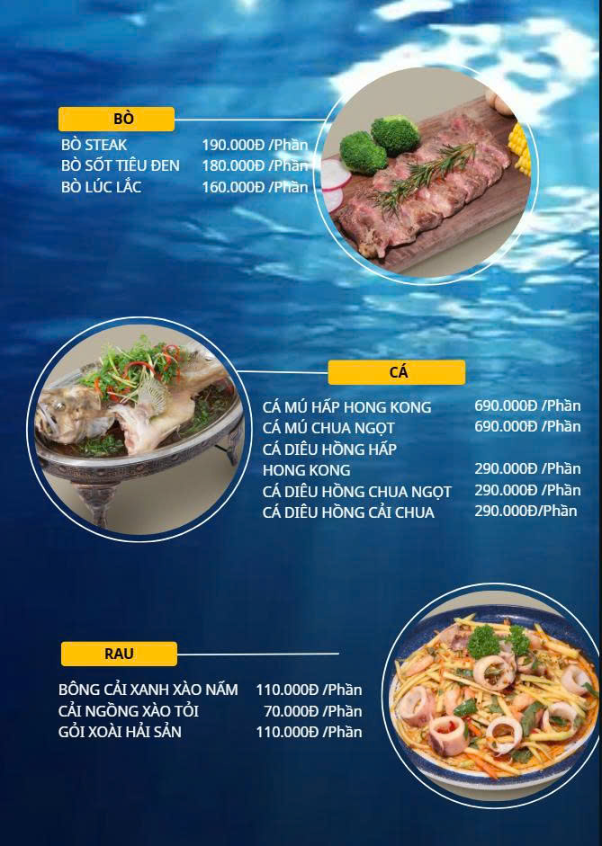 Menu Blue Bay - Lotte Mart Tân Bình 2 