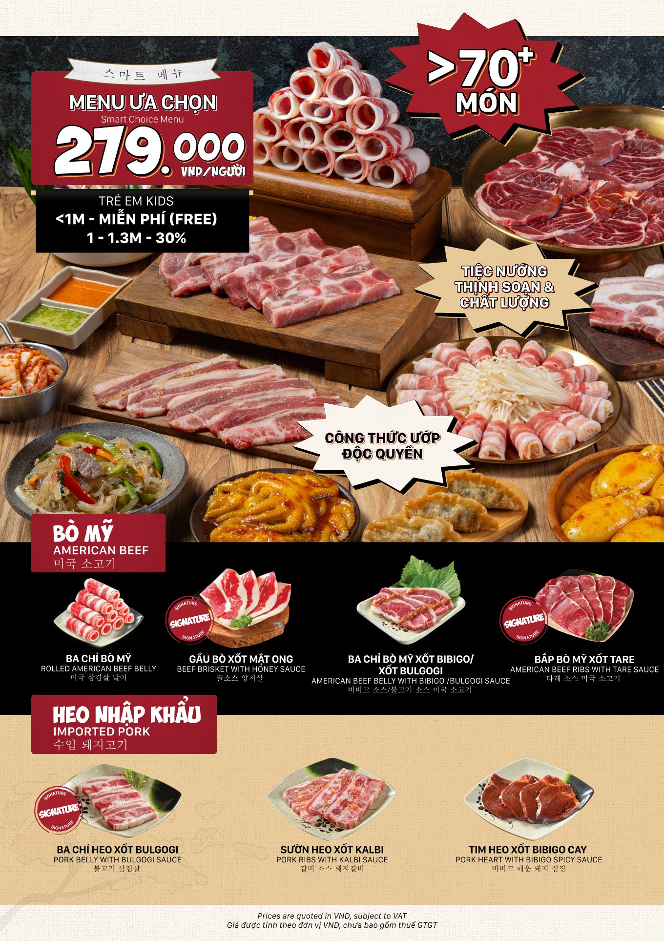 Menu Galbi House – Phan Xích Long 2 