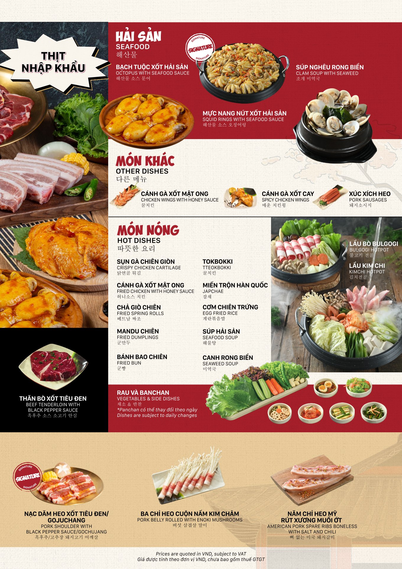 Menu Galbi House – Phan Xích Long 3 