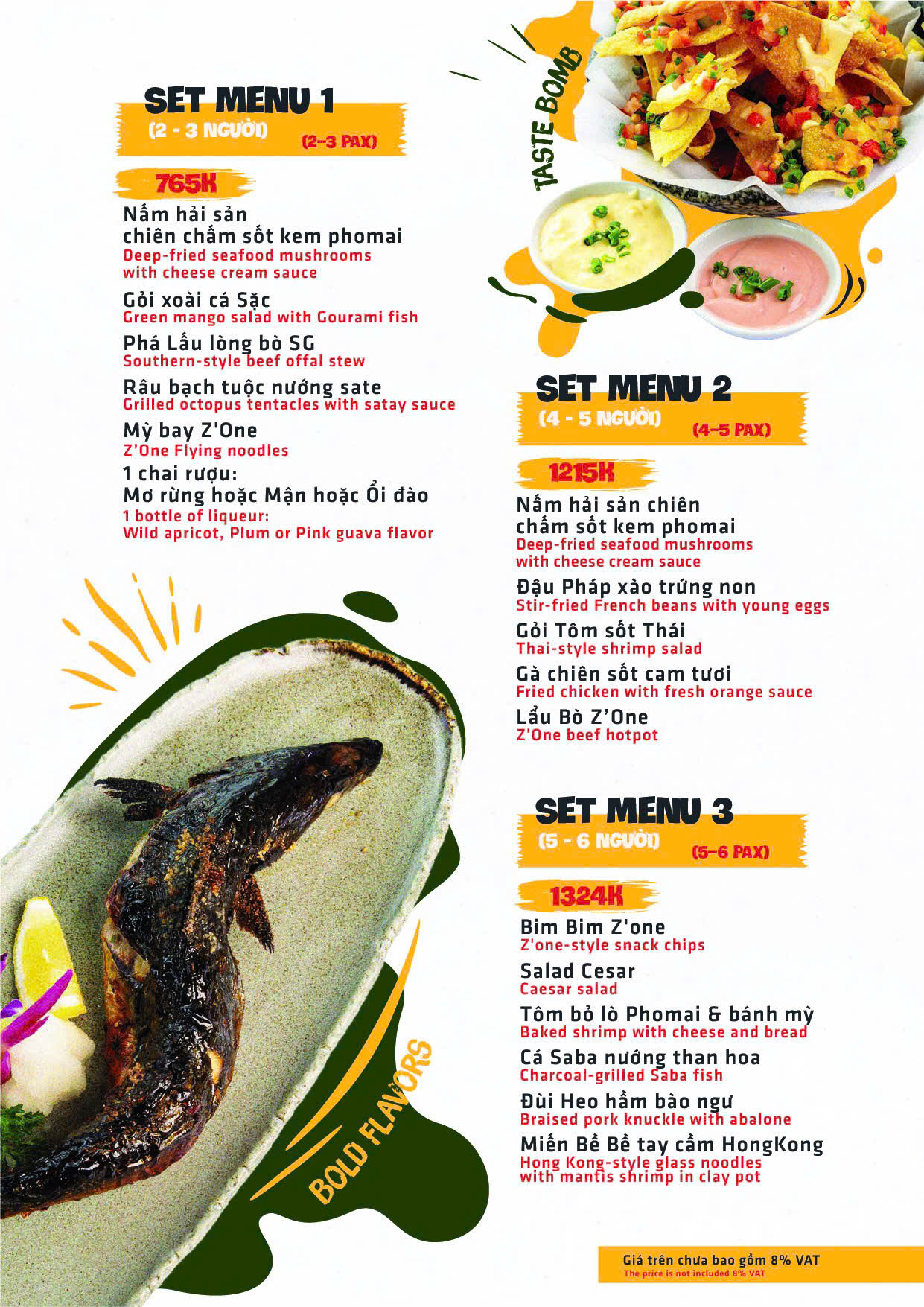 Menu Z'One - Lý Thường Kiệt 2 