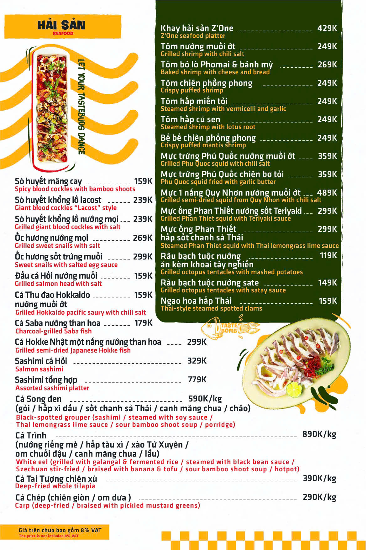 Menu Z'One - Lý Thường Kiệt 9 