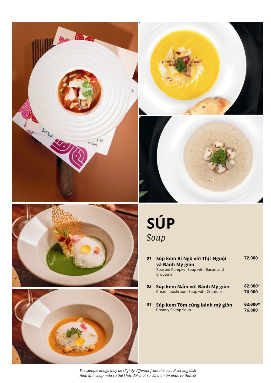 Menu Botanica - Giảng Võ 1 