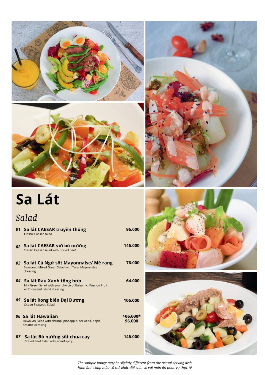 Menu Botanica - Giảng Võ 2 