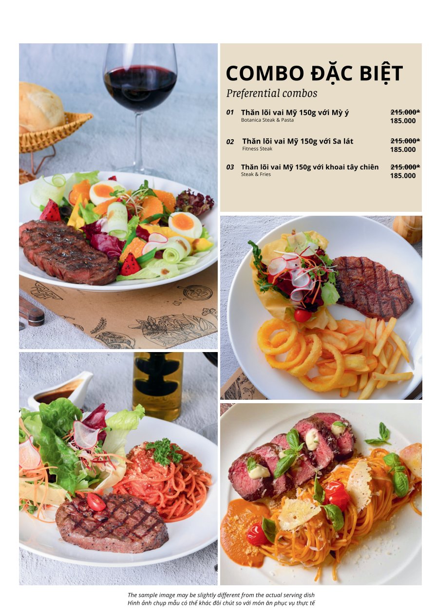 Menu Botanica - Giảng Võ 6 