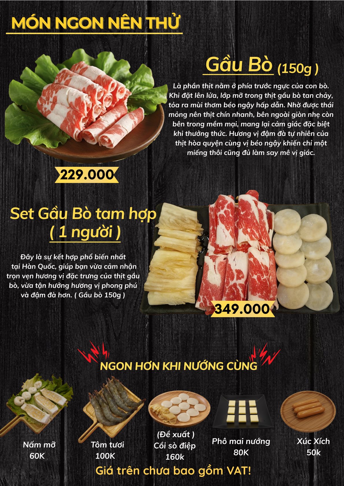 Menu Geon Bot Dae - KĐT Mỹ Đình 3