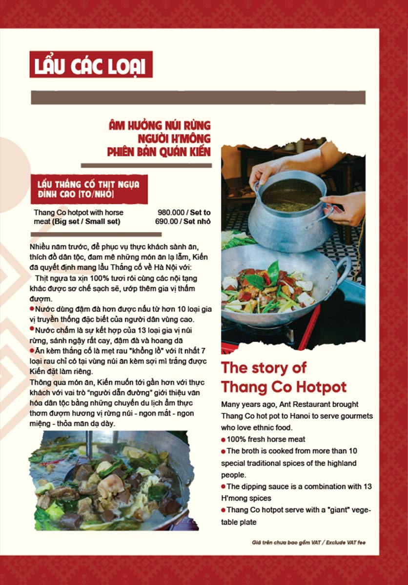 Menu Quán Kiến - Tuệ Tĩnh 13 