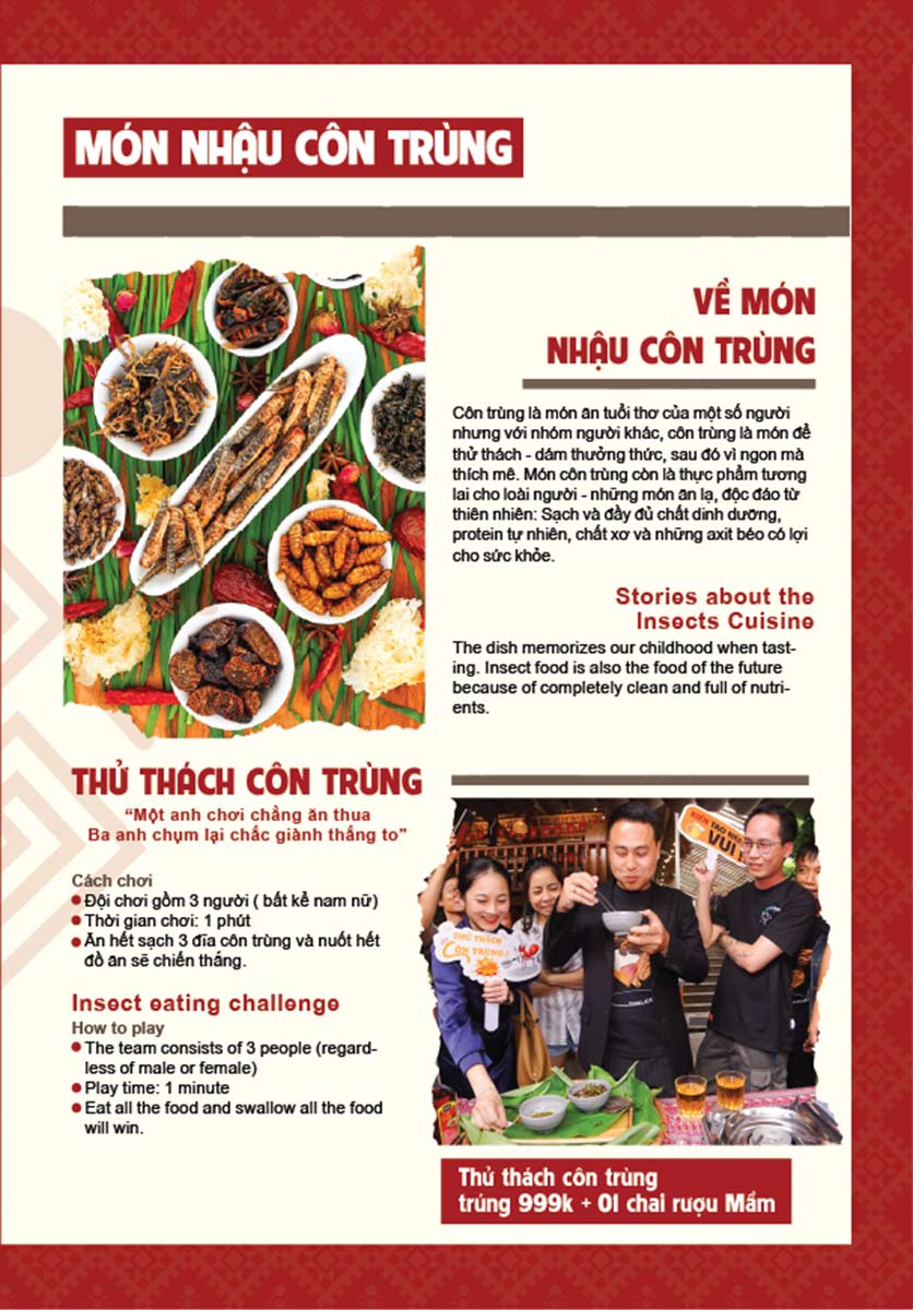 Menu Quán Kiến - Tuệ Tĩnh 3 