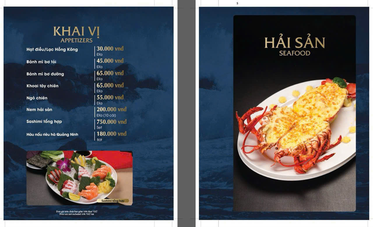 Menu Hải Sản Biển Xanh - Vũ Trọng Khánh 1