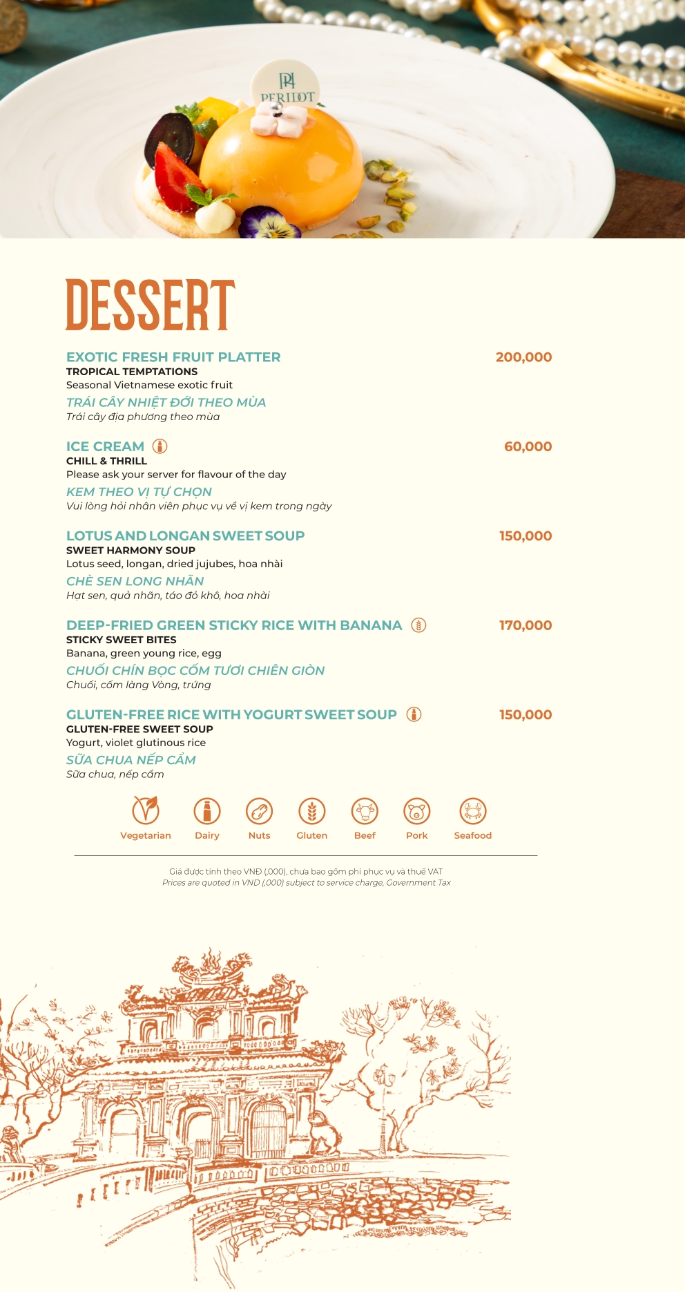 Menu Nhà hàng 1968 - Đường Thành 8 