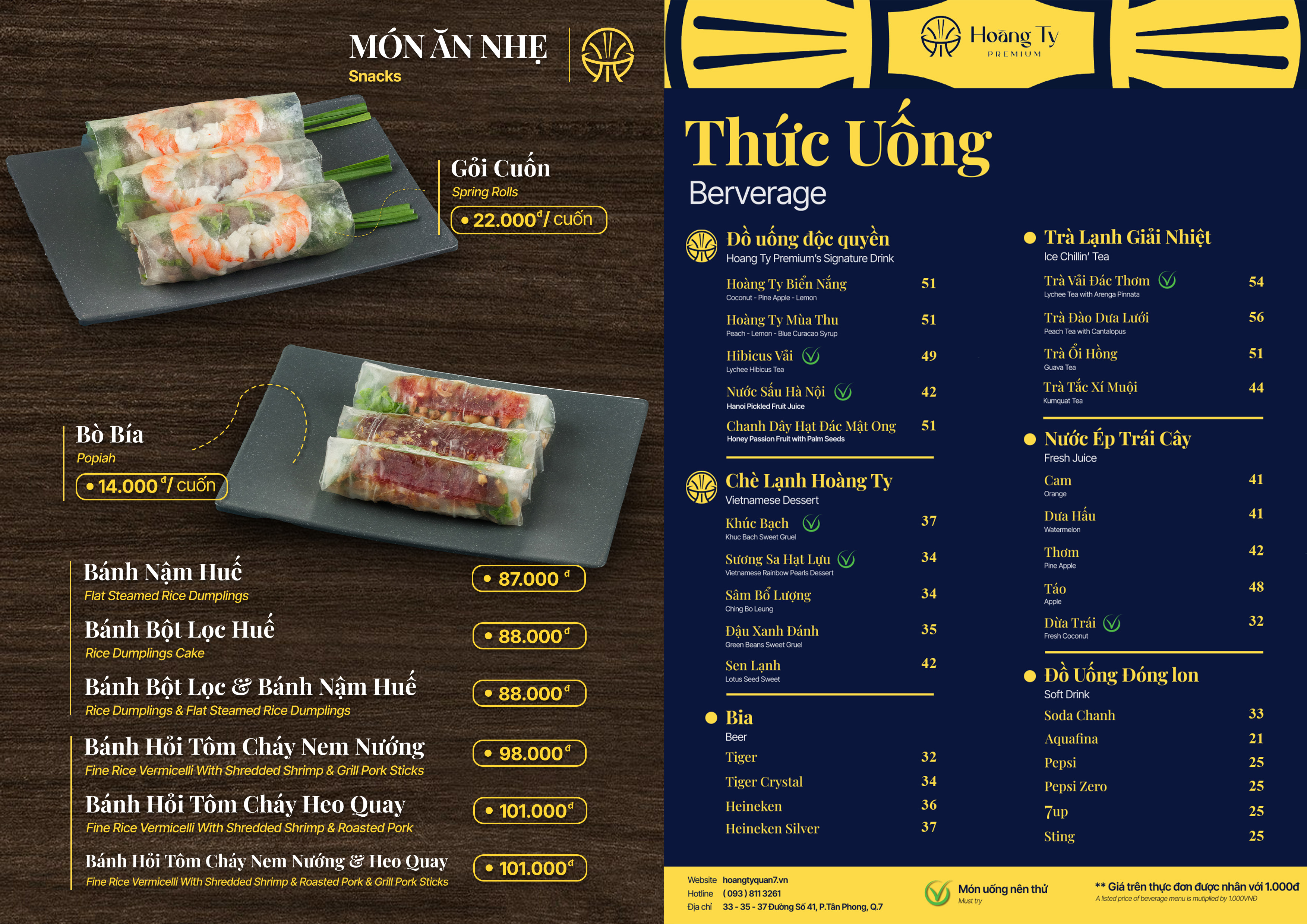 Menu Hoàng Ty Premium - Đường số 41 7