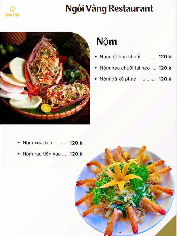 Menu Ngói Vàng Steak - An Phú 1 