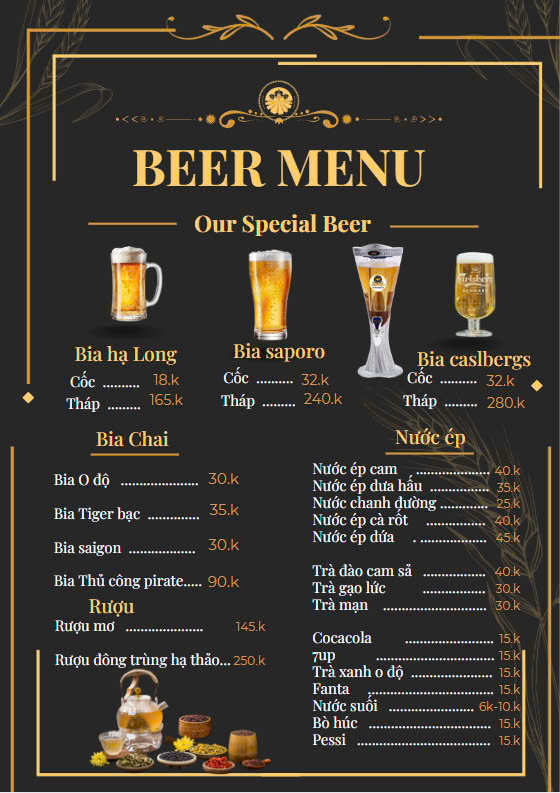 Menu Ngói Vàng Steak - An Phú 3 