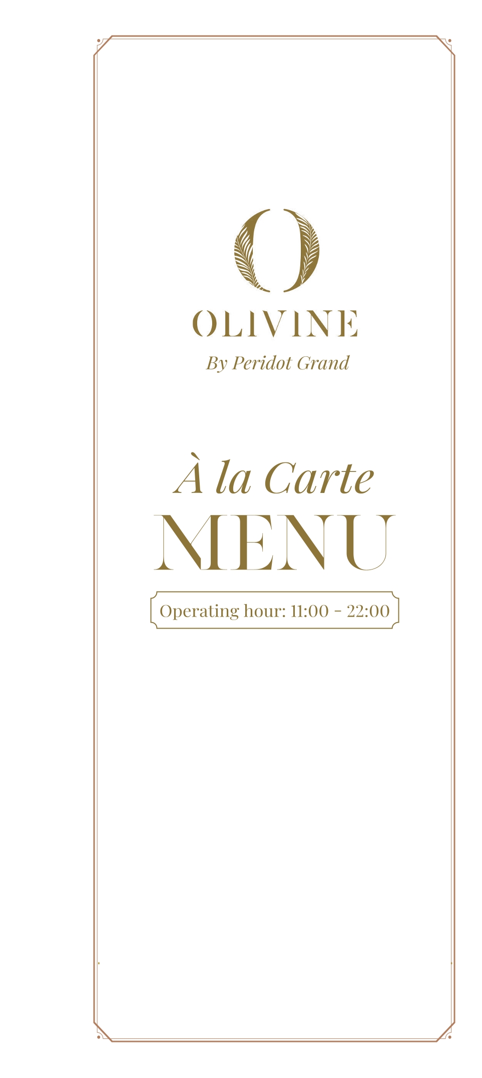 Menu Nhà hàng Olivine - Đường Thành 1 