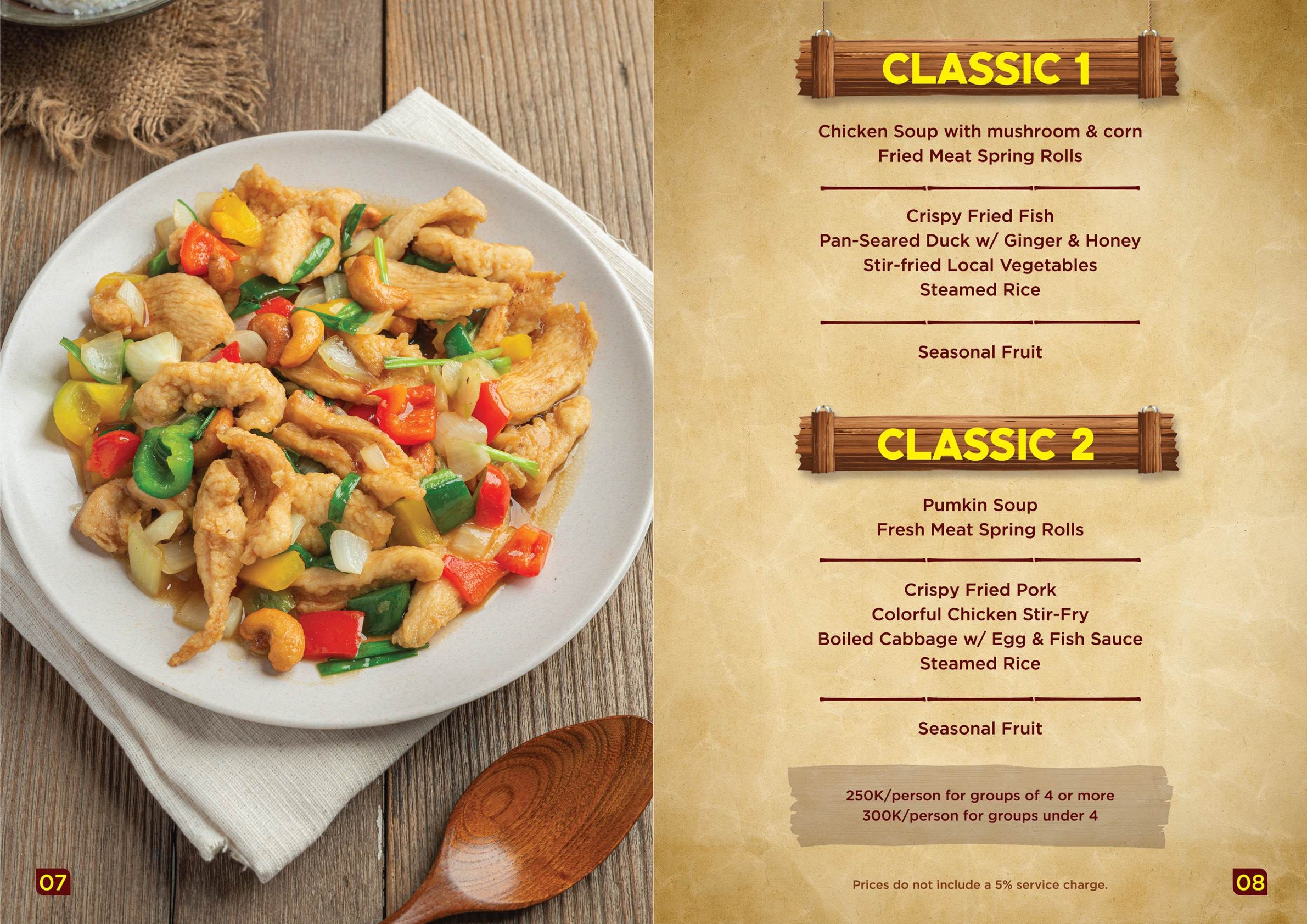 Menu Quán Mộc - Pù Luông 7 