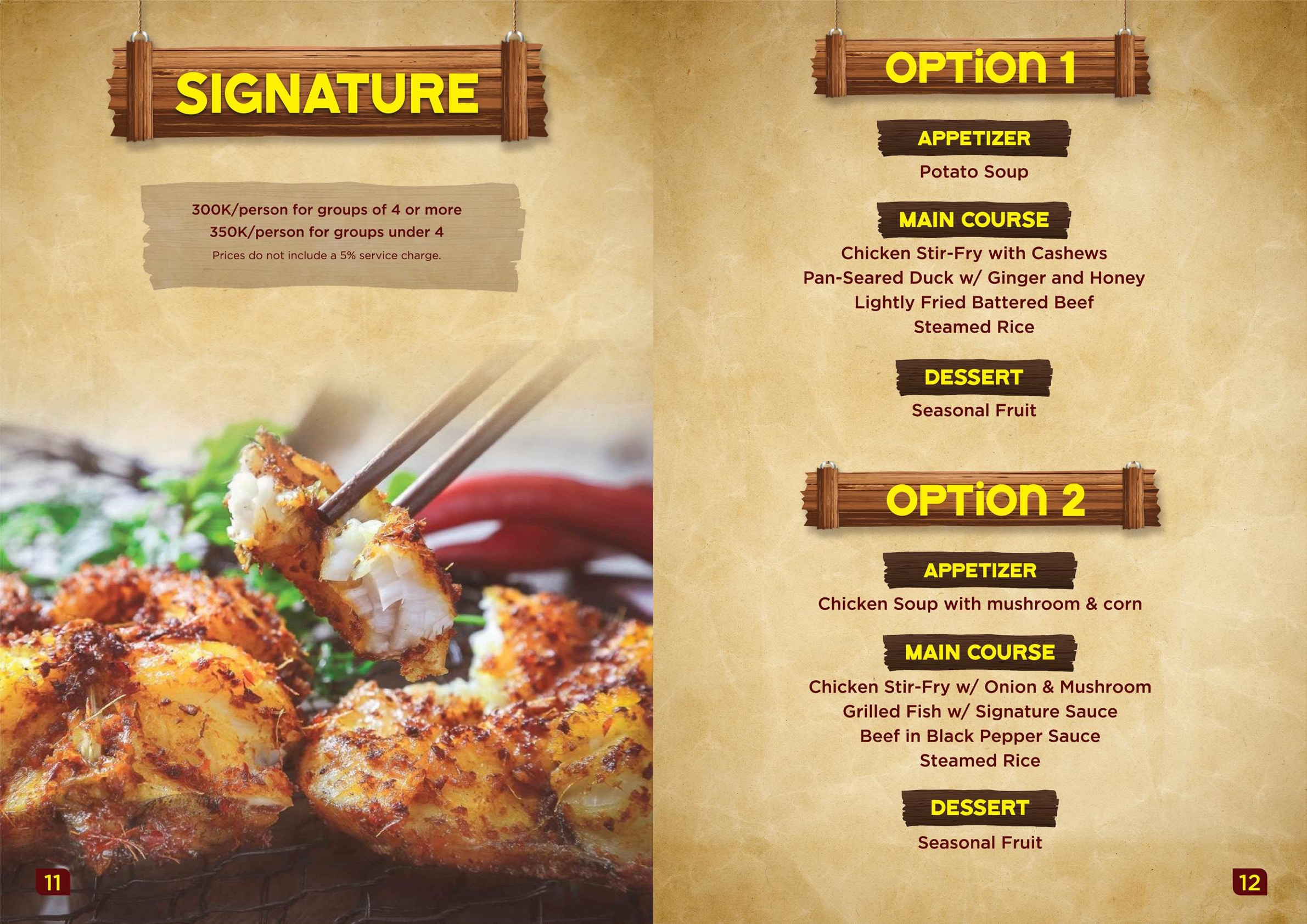 Menu Quán Mộc - Pù Luông 9 