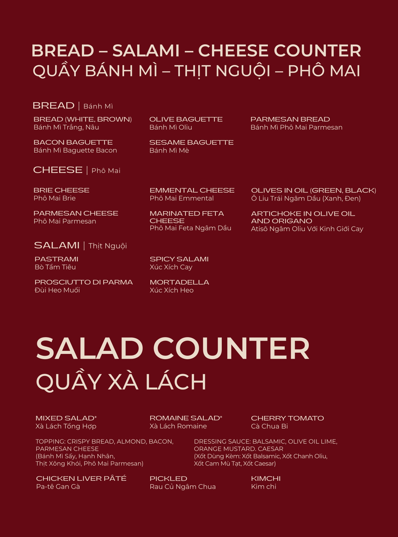 Menu The LOG - GEM Center 4 