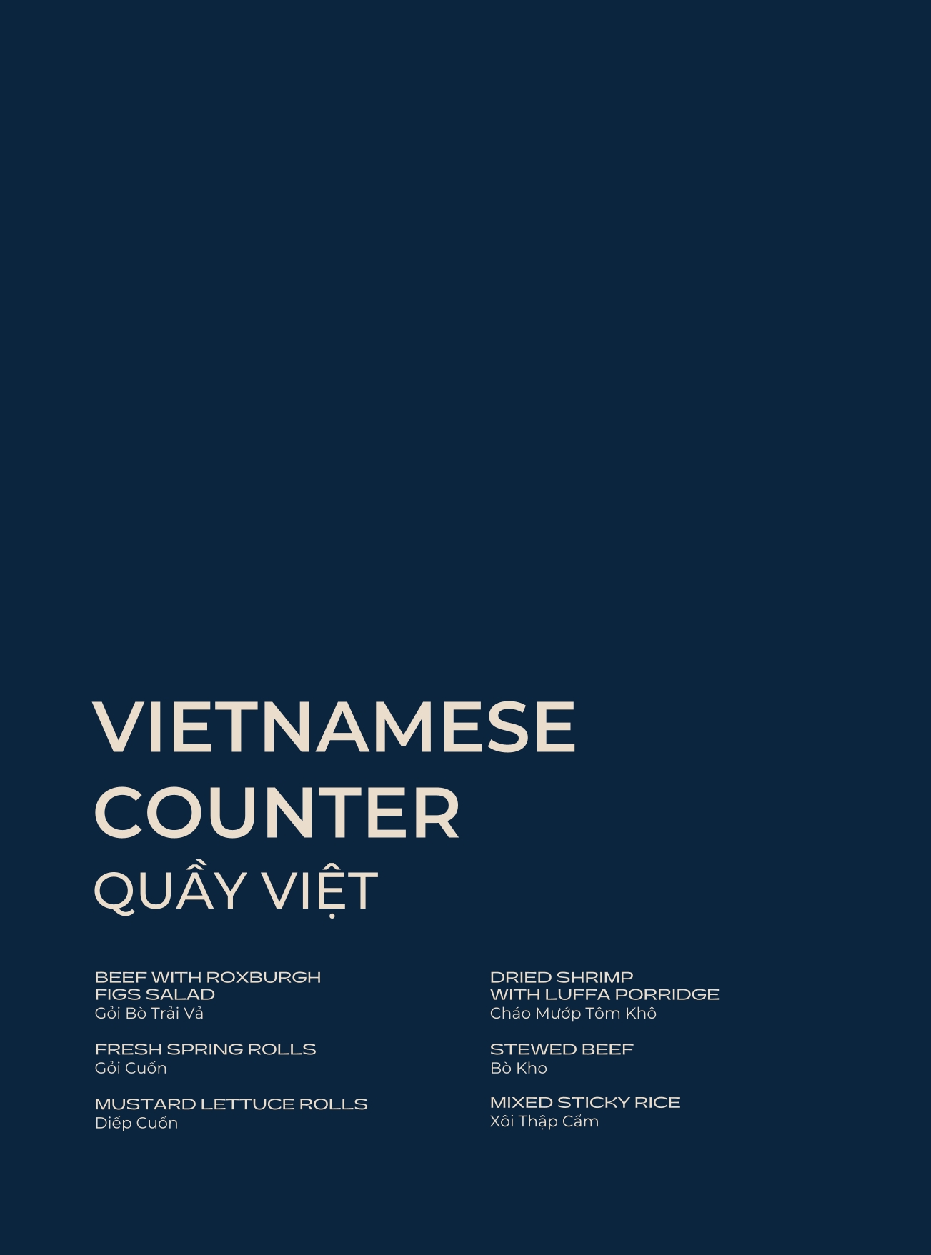 Menu The LOG - GEM Center 5 