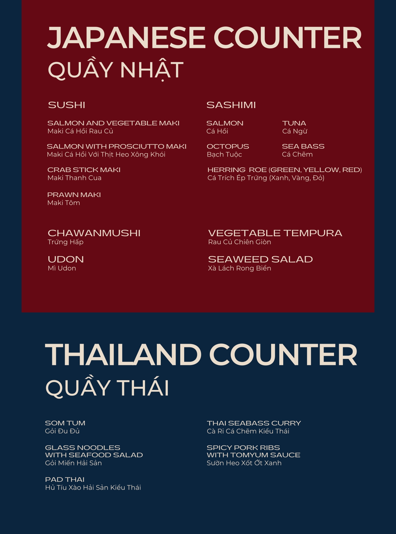 Menu The LOG - GEM Center 6 