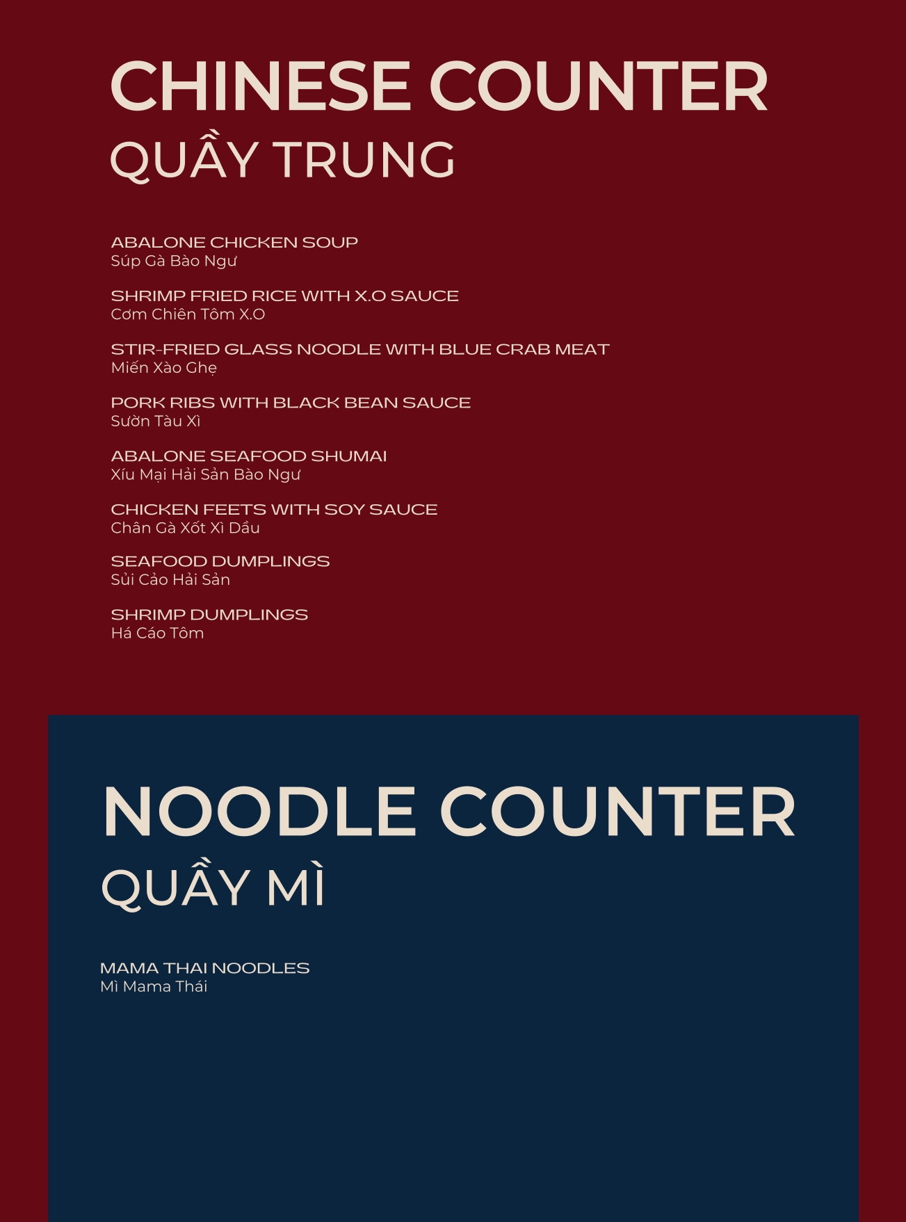 Menu The LOG - GEM Center 7 