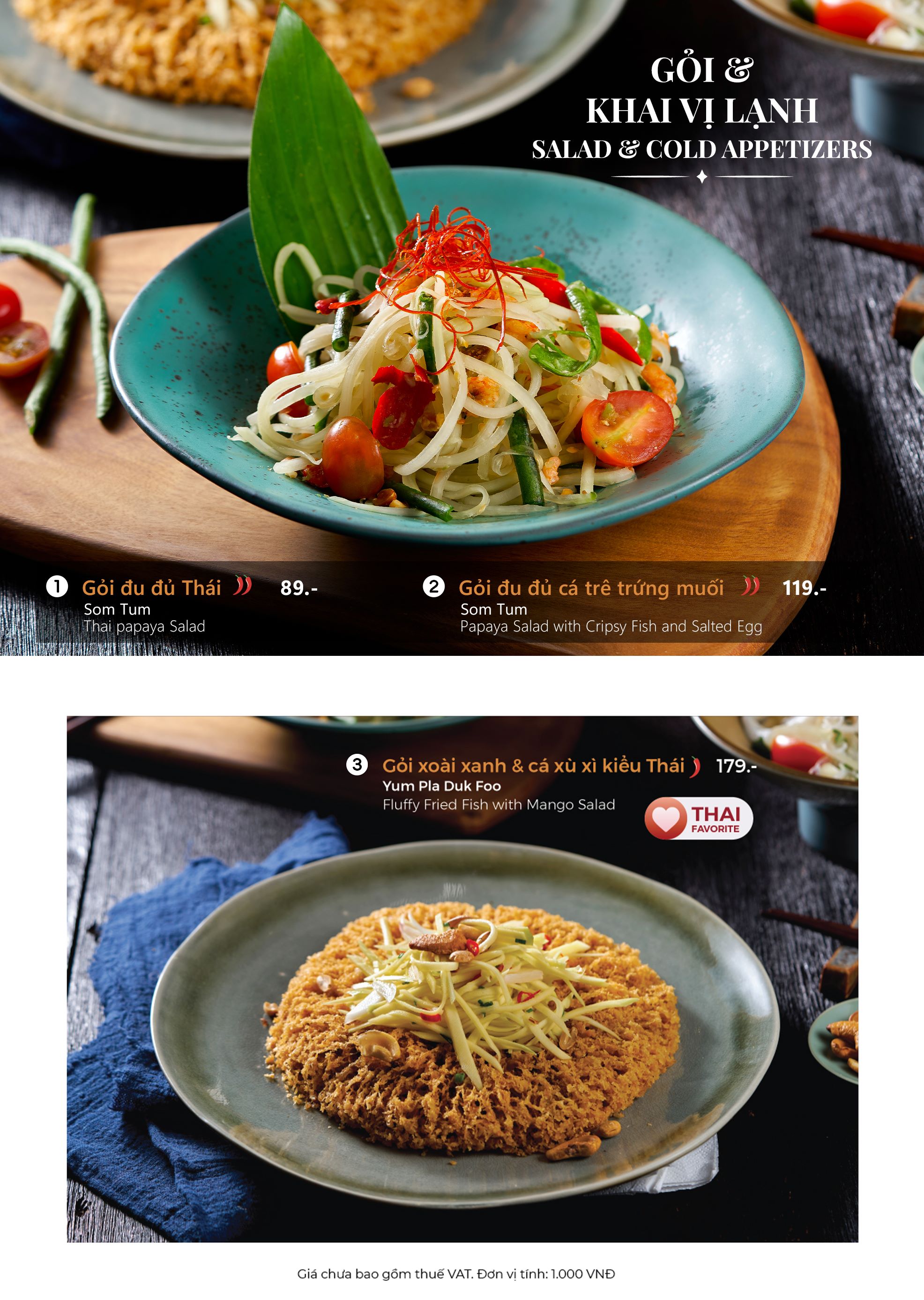 Menu COCA Restaurant - Đào Tấn 5 