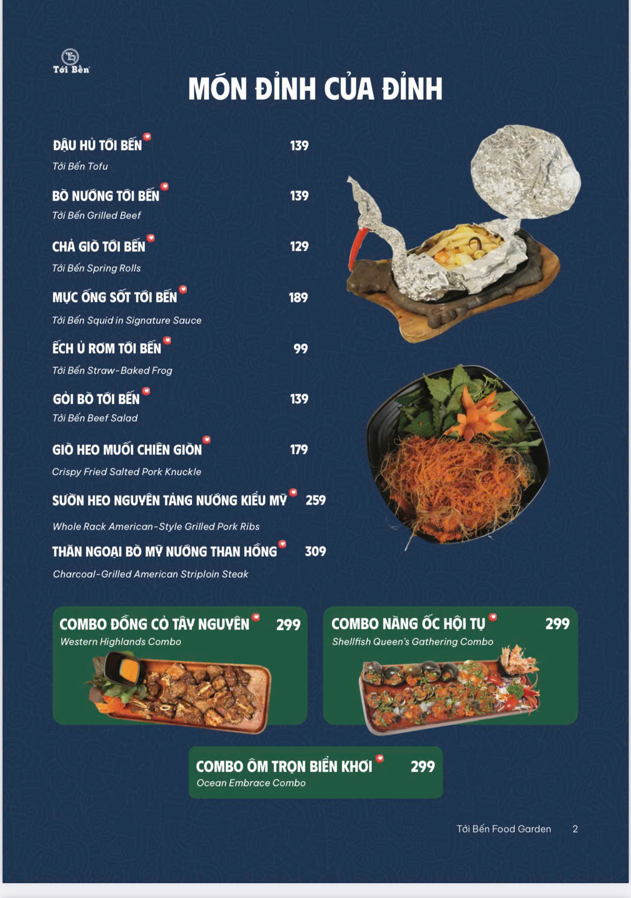 Menu Tới Bến Food Garden - Kênh Tân Hoá 1