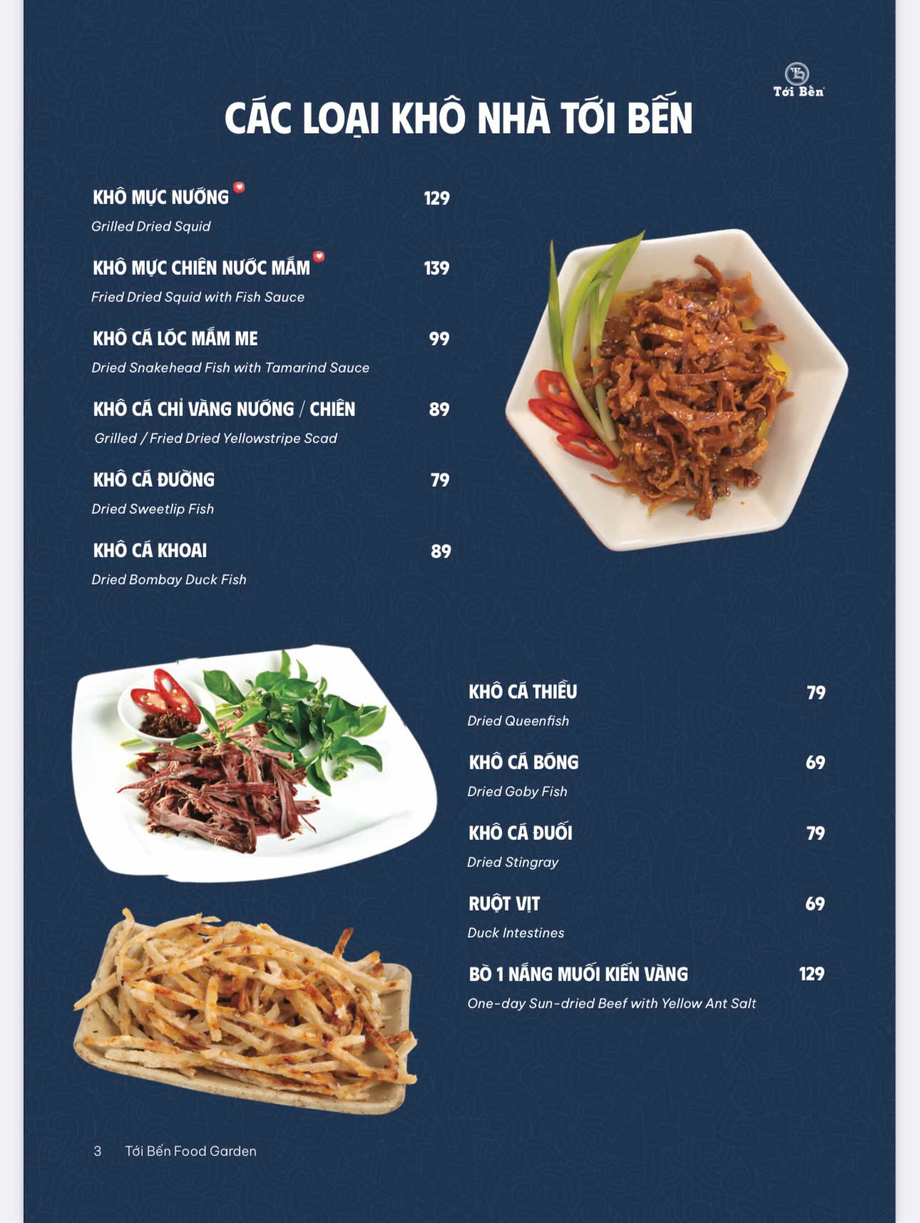 Menu Tới Bến Food Garden - Kênh Tân Hoá 2