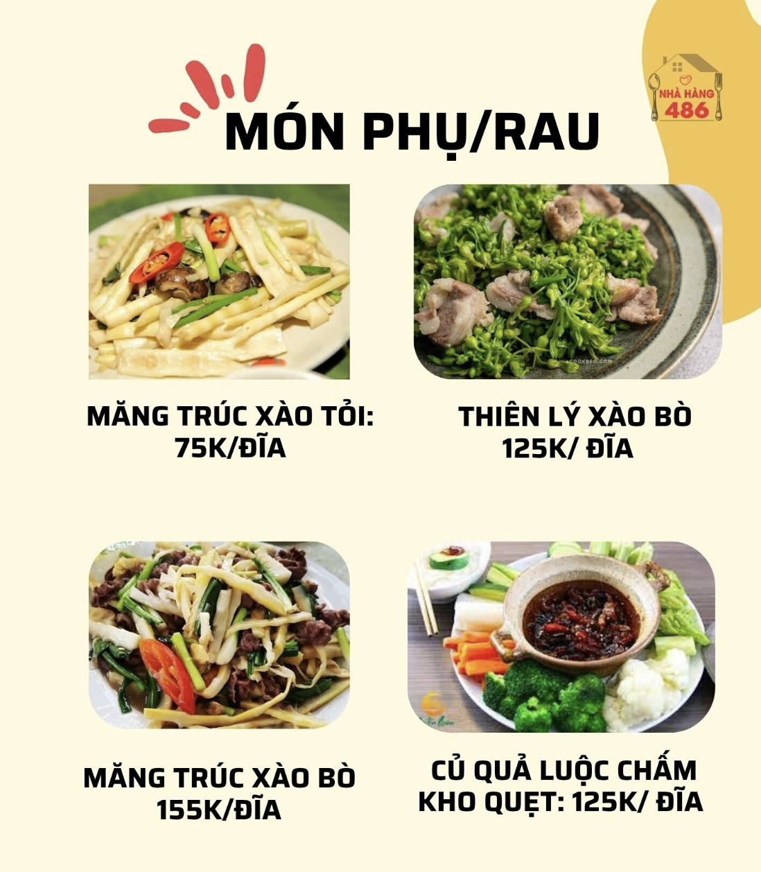 Menu Nhà hàng 486 - An Khánh 5