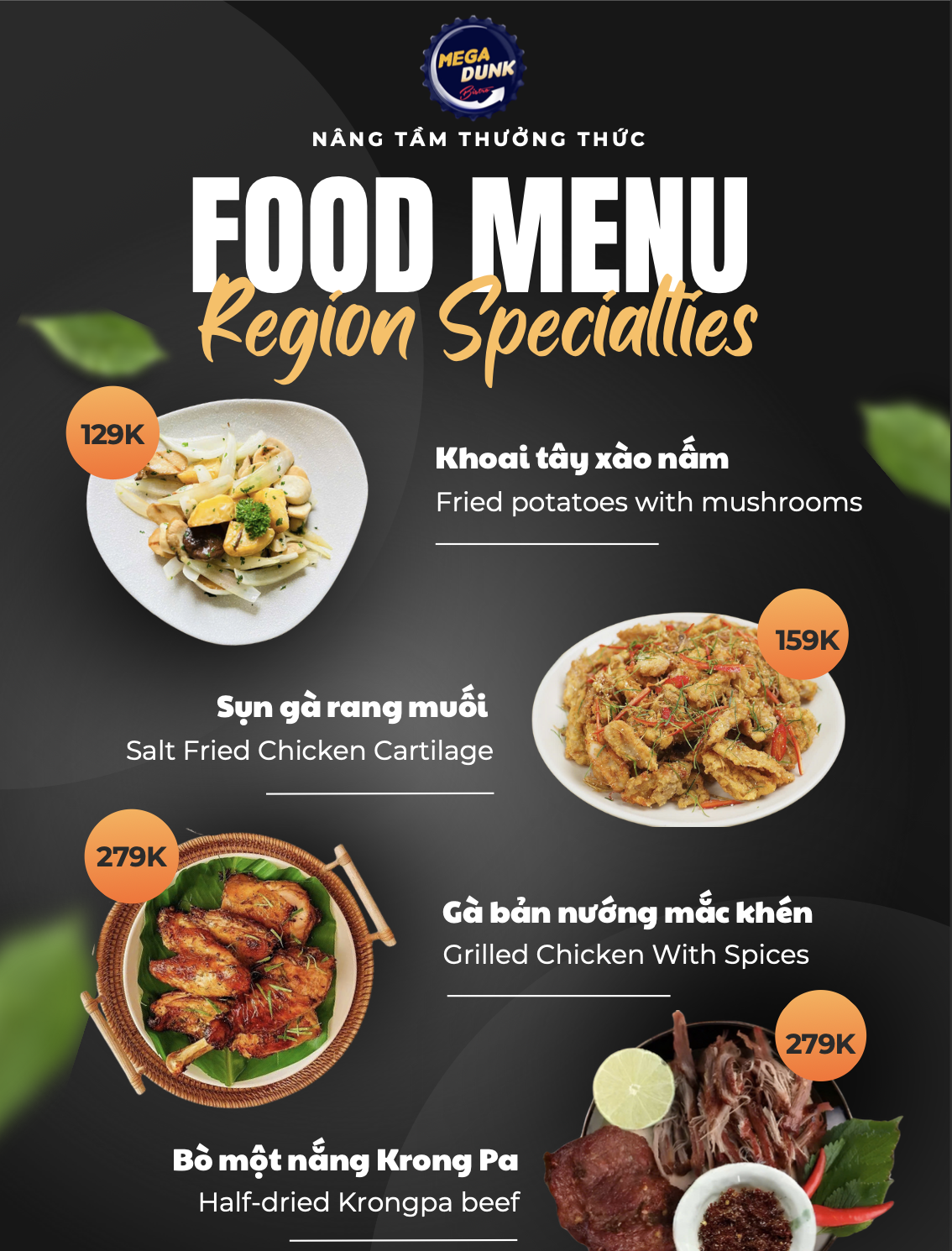 Menu Mega Dunk Bistro - Nguyễn Chánh 4
