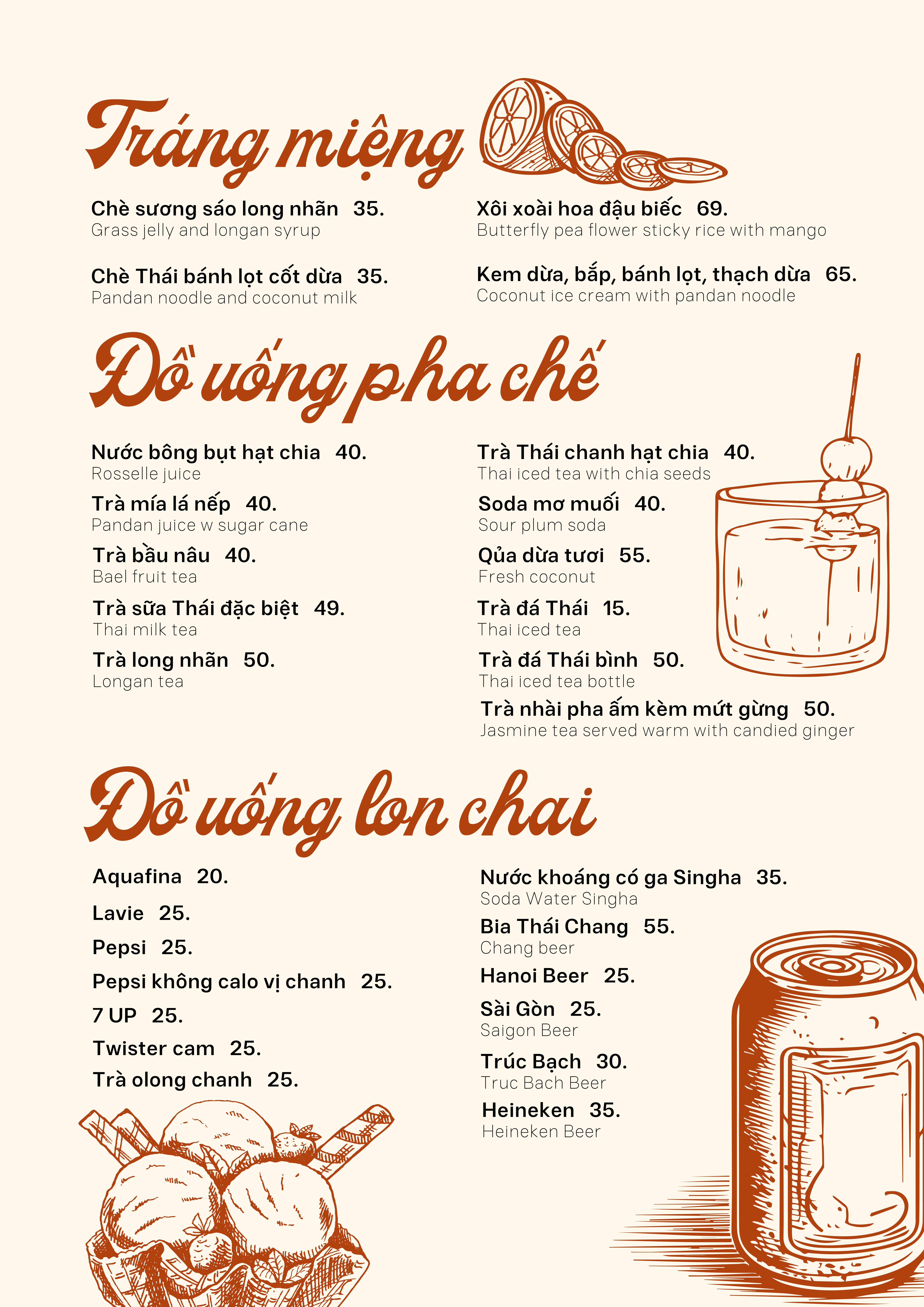 Menu Yiam Yiam Seafood - Ngoại Giao Đoàn 8