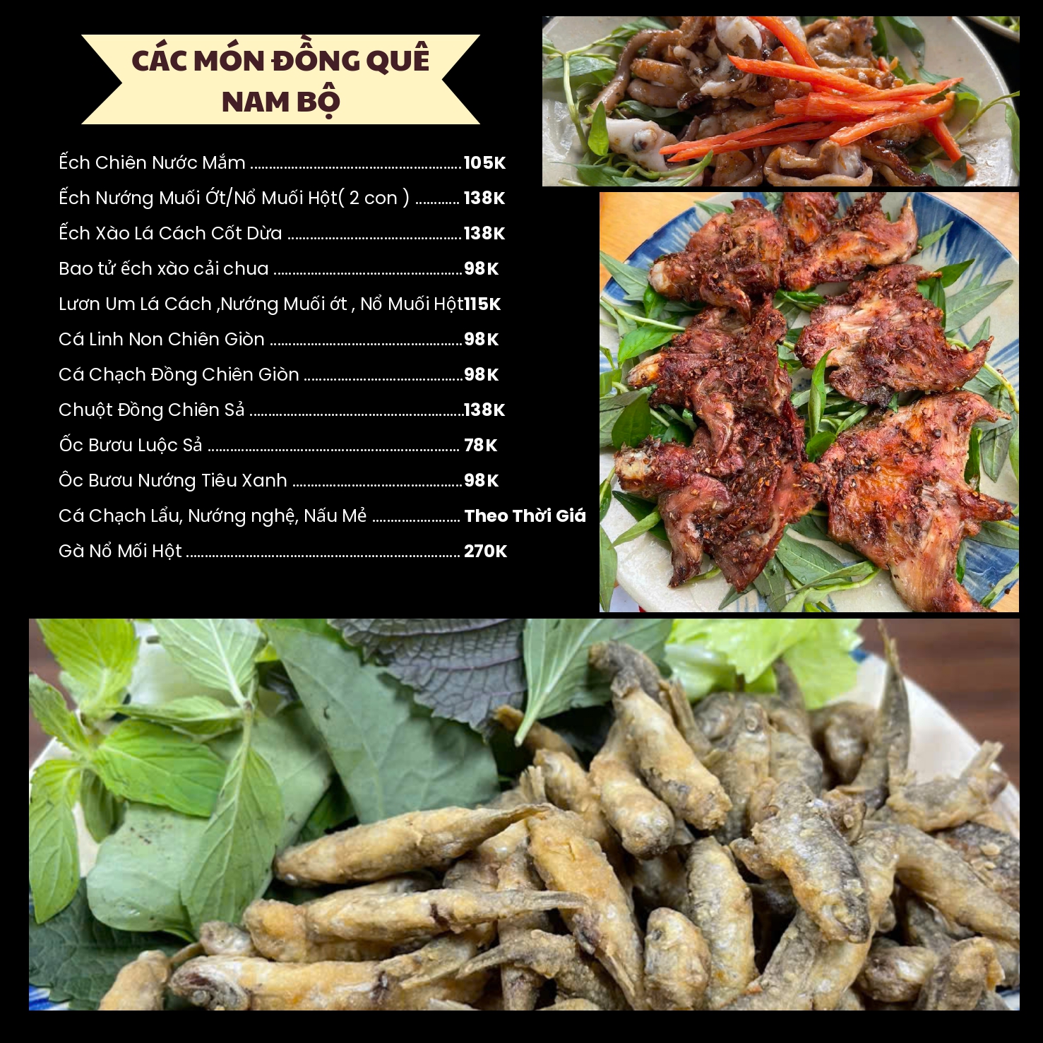 Menu Giao Khẩu Quán - Thạnh Lộc 3