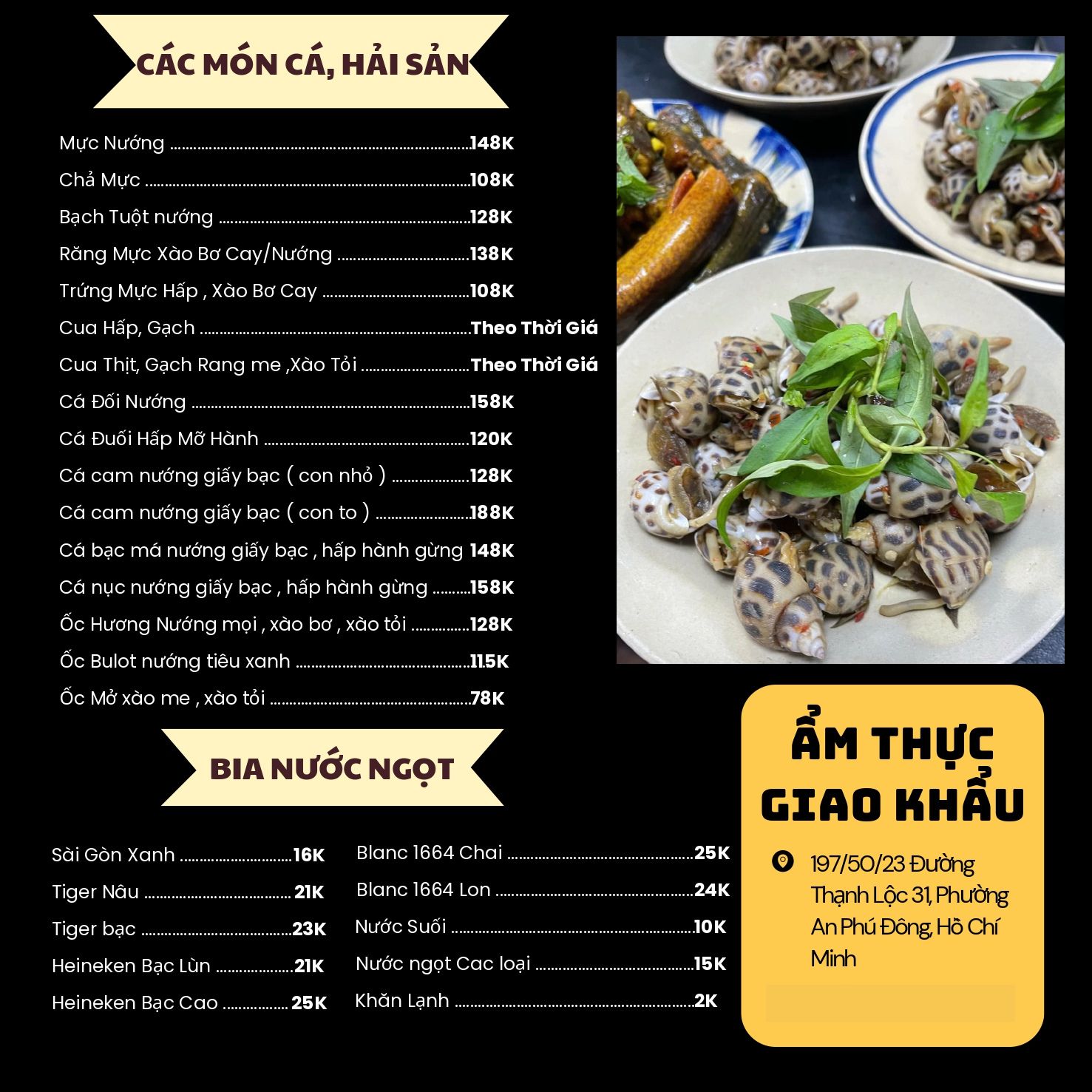 Menu Giao Khẩu Quán - Thạnh Lộc 4